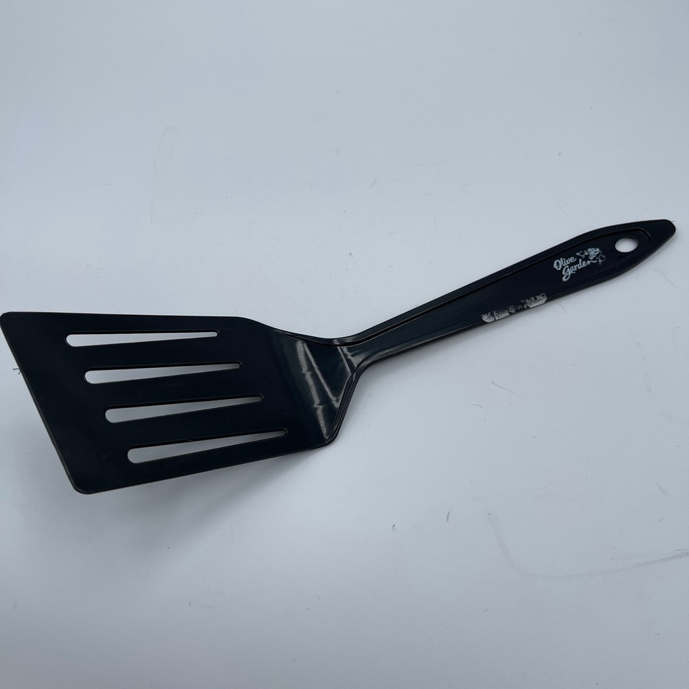 Olive Garden Black Slotted Spatula Turner Kitchen Utensil Restaurant Promo 11.5"